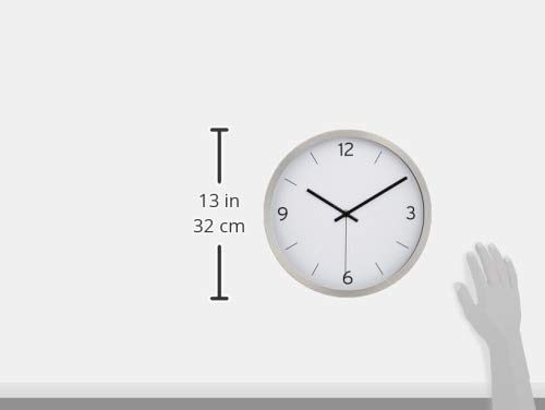 AmazonBasics 12 inch nickel line wall clock