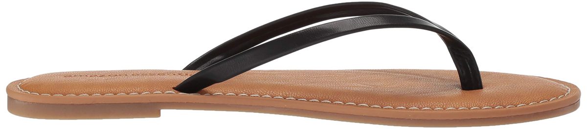 Amazon Essentials Women's Thong Sandal, Black, 6 B US