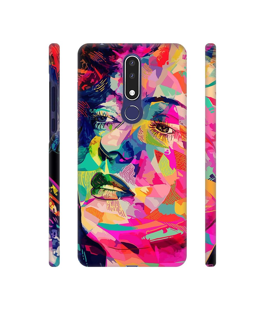 Amazon Brand - Solimo Designer Multicolor Lady Vector 3D Printed Hard Back Case Mobile Cover for Nokia 3.1 Plus