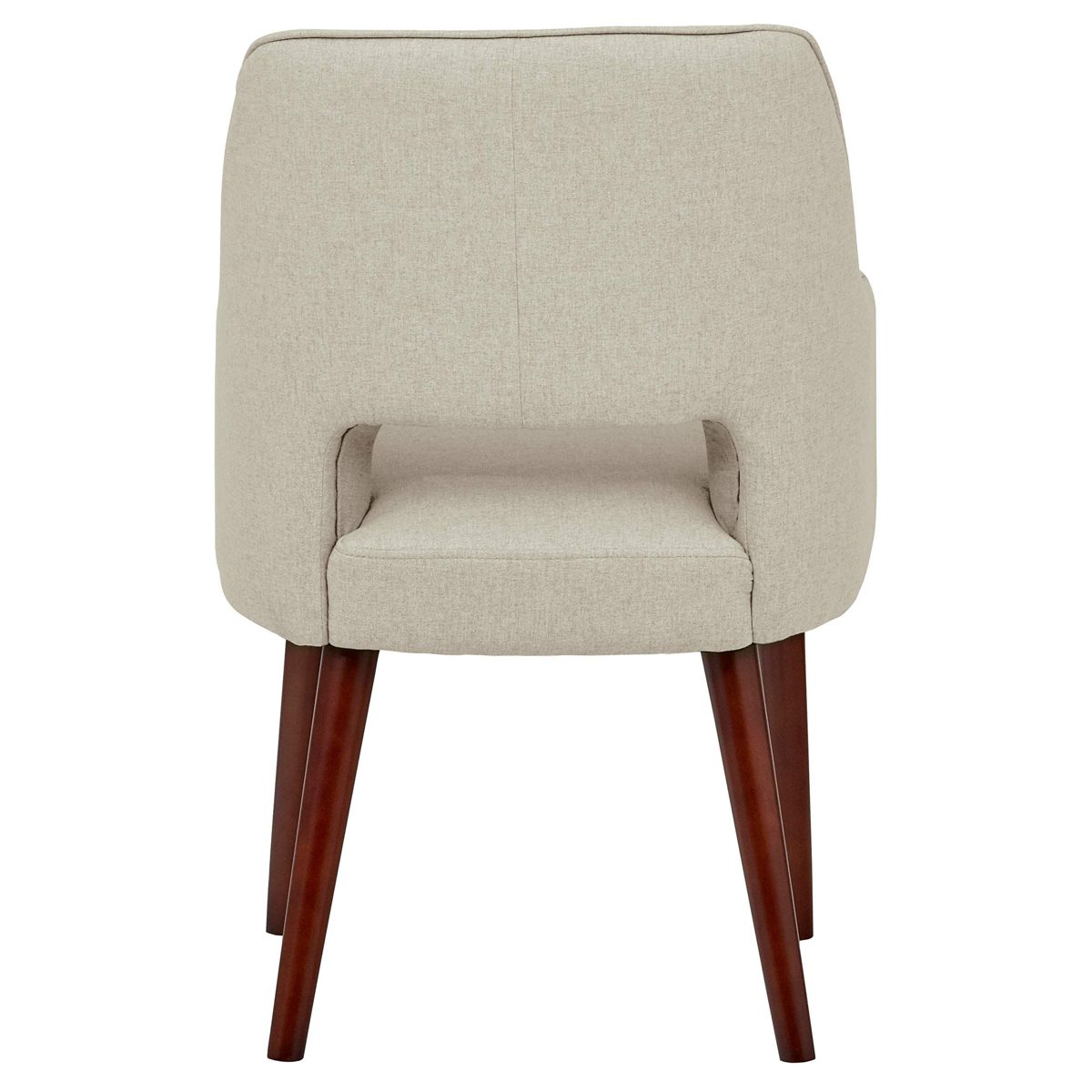 Amazon Brand – Rivet Malida Mid-Century Modern Open Back Kitchen Dining Room Accent Chair, 33"H, Chalk