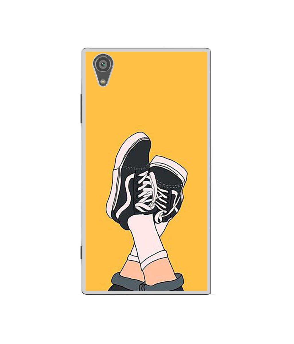 Amazon Brand - Solimo Designer Boy Shoes Pattern UV Printed Soft Back Case Mobile Cover for Sony Xperia XA1 Plus
