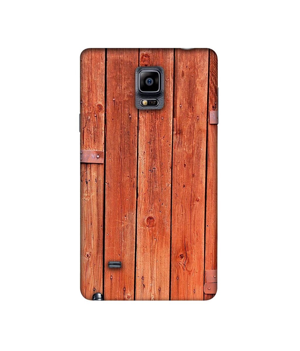 Amazon Brand - Solimo Designer Wooden Door 3D Printed Hard Back Case Mobile Cover for Samsung Galaxy Note 4
