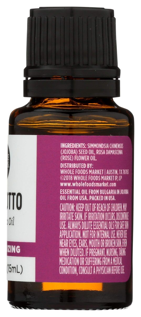 WHOLE FOODS MARKET Rose Otto In Jojoba Oil, 0.5 FZ