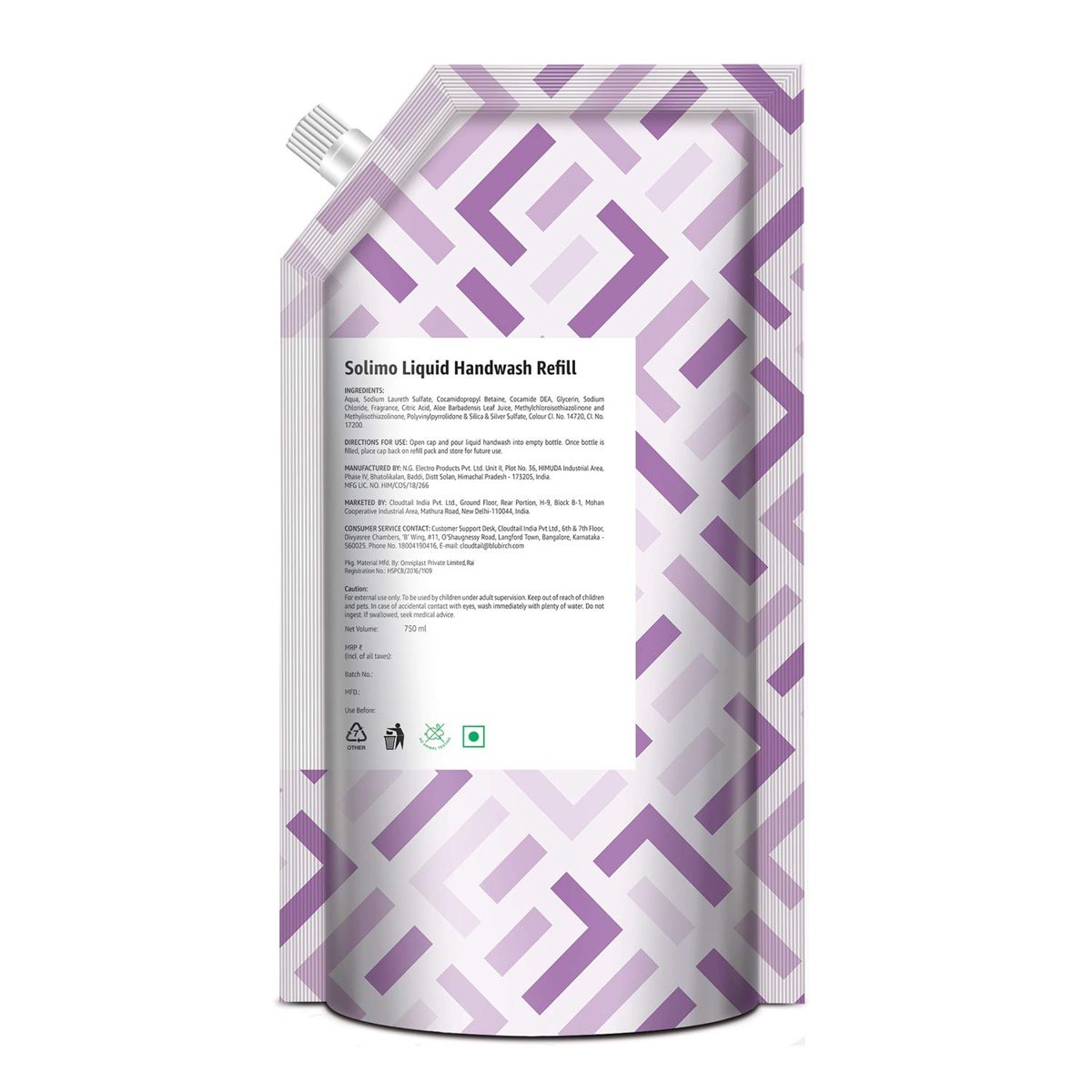 Amazon Brand - Solimo Handwash Liquid Refill, Lavender - 750 ml