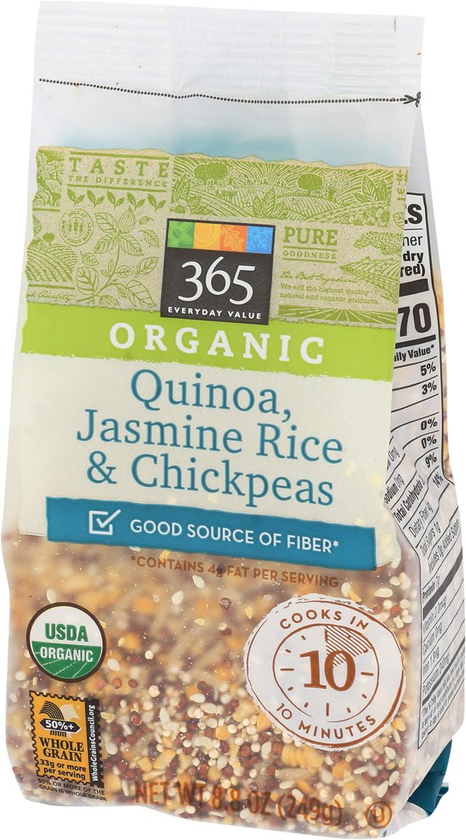 365 Everyday Value, Organic Quinoa, Jasmine Rice & Chickpeas, 8.8 oz