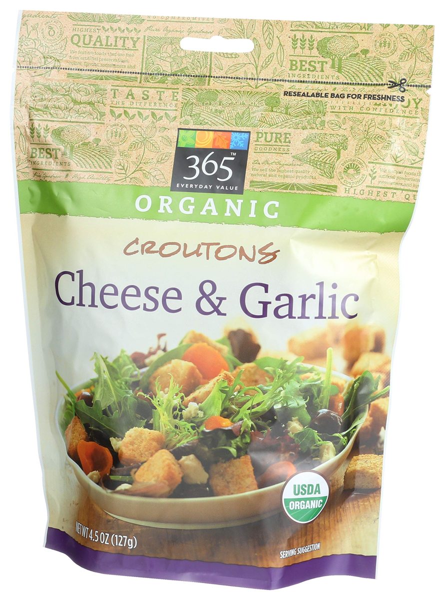 365 Everyday Value, Organic Croutons, Cheese & Garlic, 4.5 oz