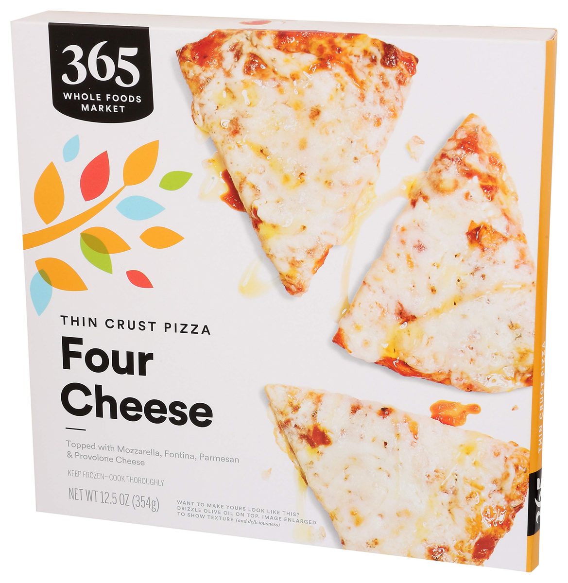 365 Everyday Value, Four Cheese Thin Crust Pizza, 12.5 oz, (Frozen)