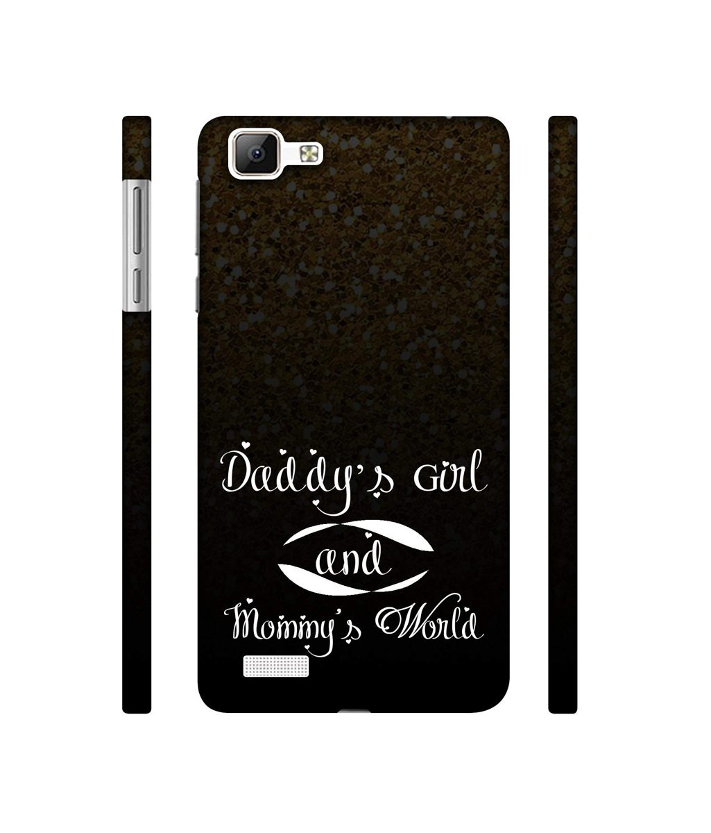 Amazon Brand - Solimo Designer Daddy's Girl and Mummy World 3D Printed Hard Back Case Mobile Cover for Vivo V1