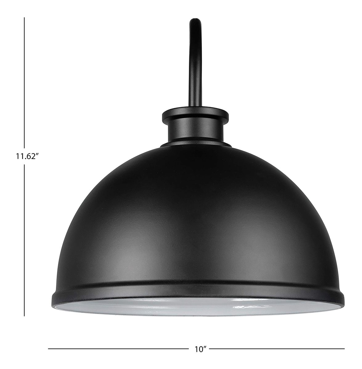 Amazon Brand – Stone & Beam Contemporary Outdoor Wall Sconce, 11.62"H, Matte Black