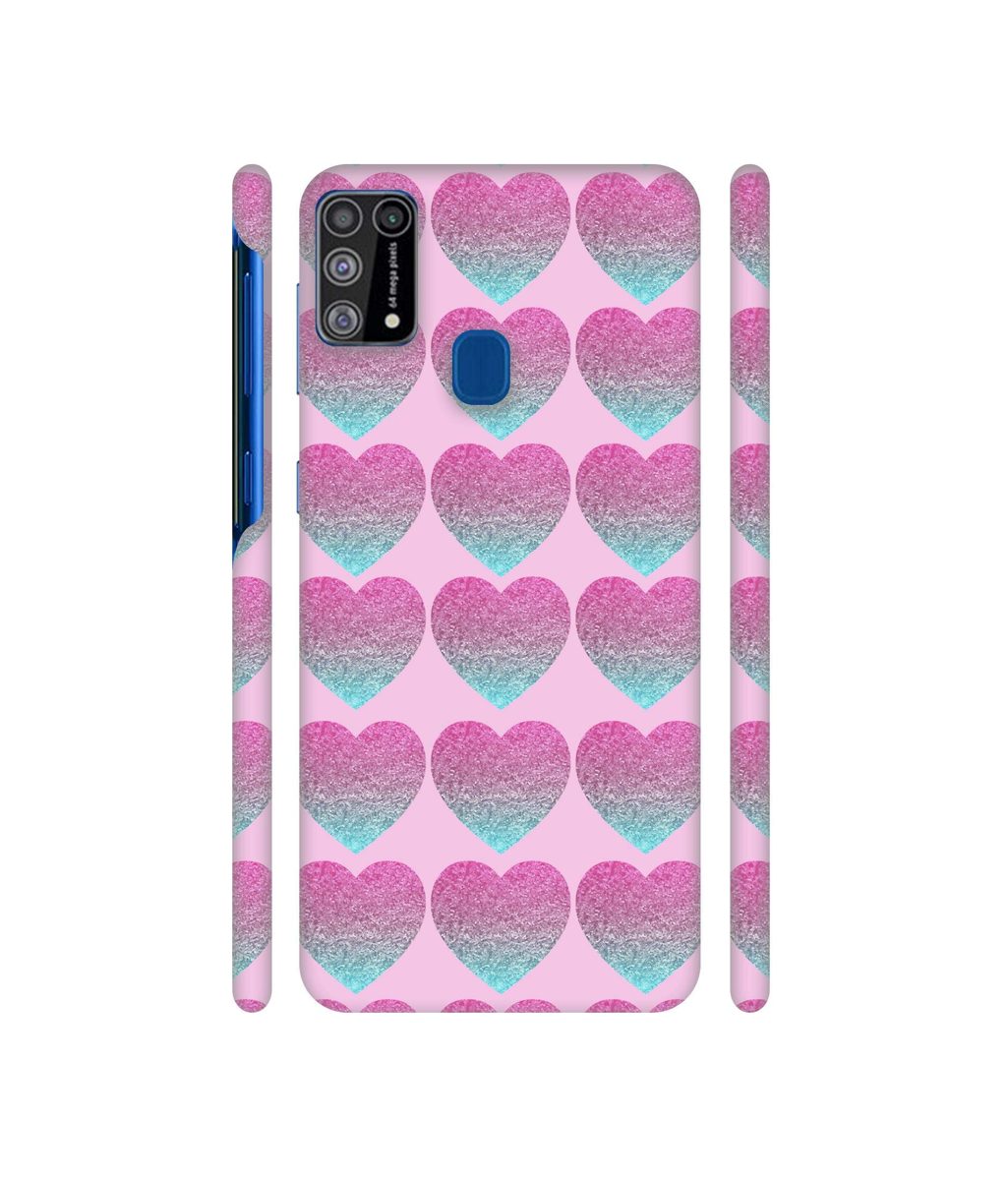 Amazon Brand - Solimo Designer Sparkle Heart Texture 3D Printed Hard Back Case Mobile Cover for Samsung Galaxy M31