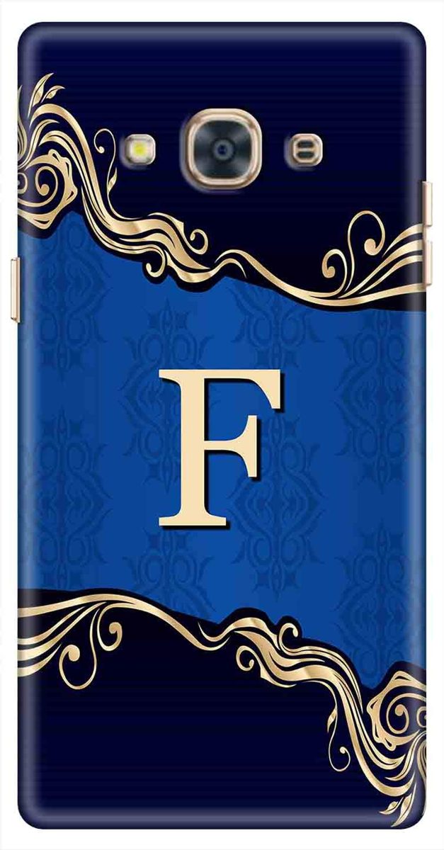 Amazon Brand - Solimo Designer Blue Pattern Alphabet-F 3D Printed Hard Back Case Mobile Cover for Samsung Galaxy J3 Pro