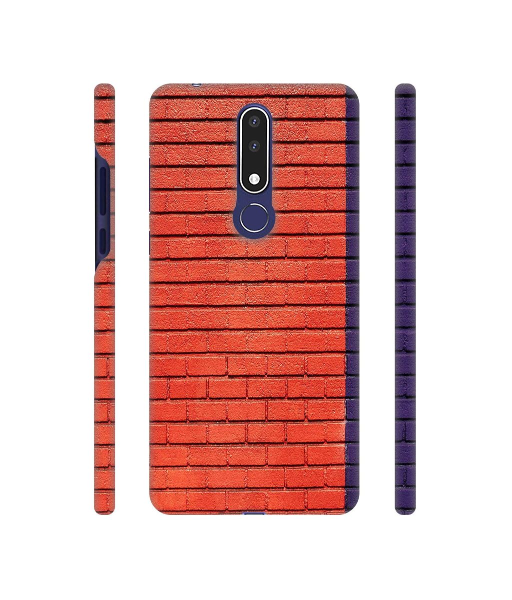 Amazon Brand - Solimo Designer Red and Purple Brick 3D Printed Hard Back Case Mobile Cover for Nokia 3.1 Plus