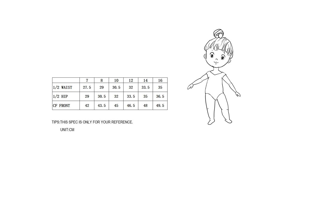 Eono Girl's One-Piece Gymnastics Leotard Size 12-Year