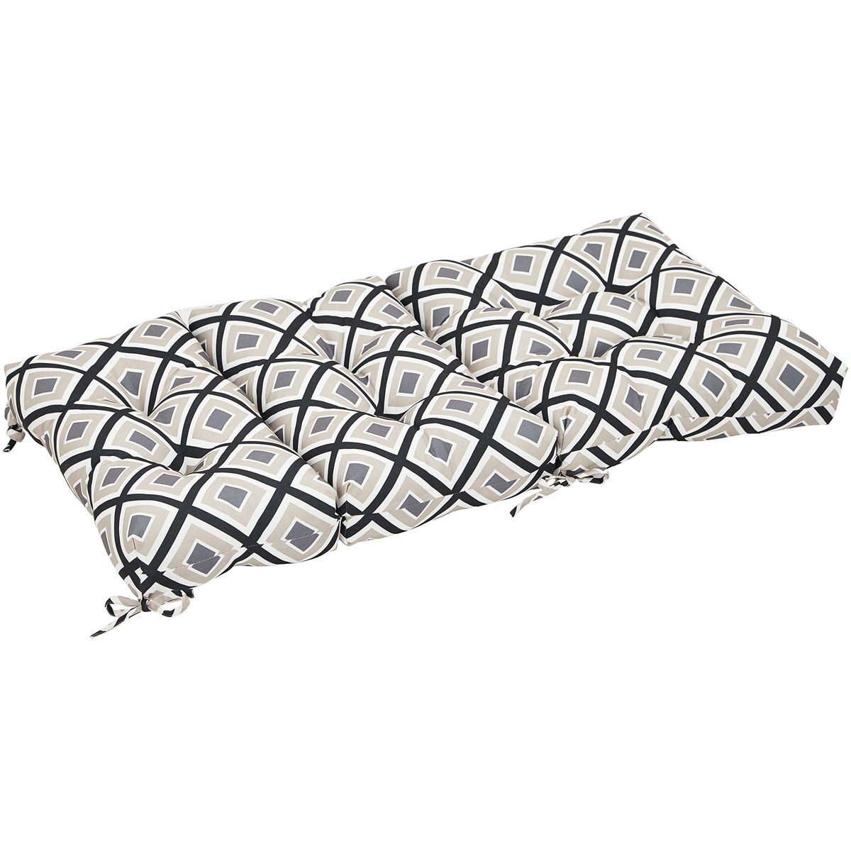Amazon Basics Tufted Outdoor High Back Patio Chair Cushion- Black Geo