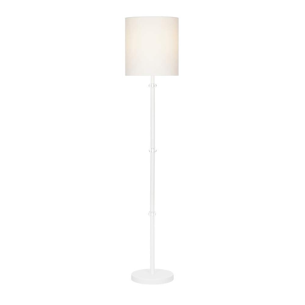 Amazon Brand – Ravenna Home Contemporary Metal Floor Lamp with Acrylic Ball Accents, LED Bulb Included, 60"H, White