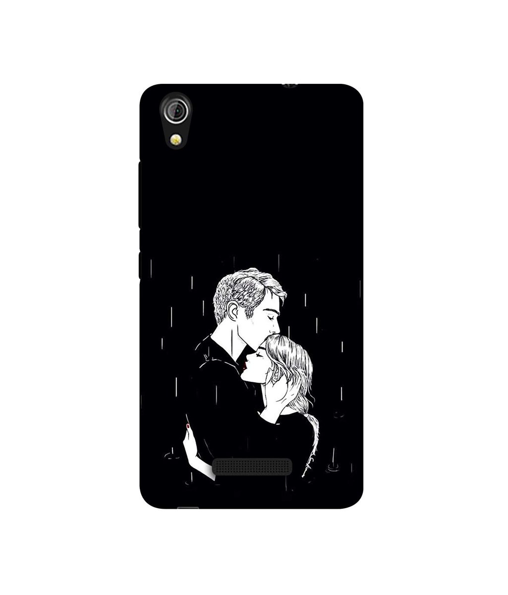Amazon Brand - Solimo Designer Couples Standing in Rain UV Printed Soft Back Case Mobile Cover for Gionee Pioneer P5W