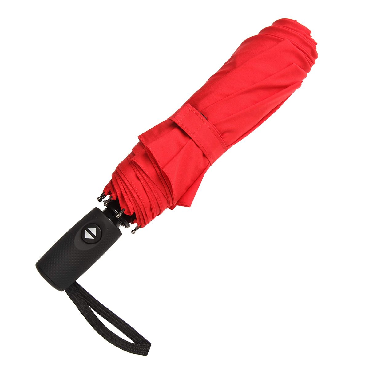 Eono by Amazon - Folding Umbrella Compact Travel Umbrella Strong Durable Windproof Rain Umbrella Portable Umbrella with Teflon Coating - Reinforced Canopy, Ergonomic Handle, Auto Open/Close, Red