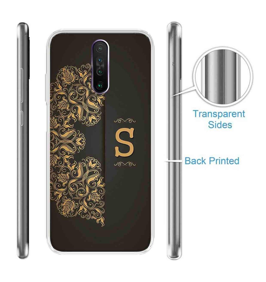 Amazon Brand - Solimo Designer Multicolor Black Pattern Alphabet-S Printed Soft Back Case Mobile Cover for Poco X2 / Xiaomi Redmi K30