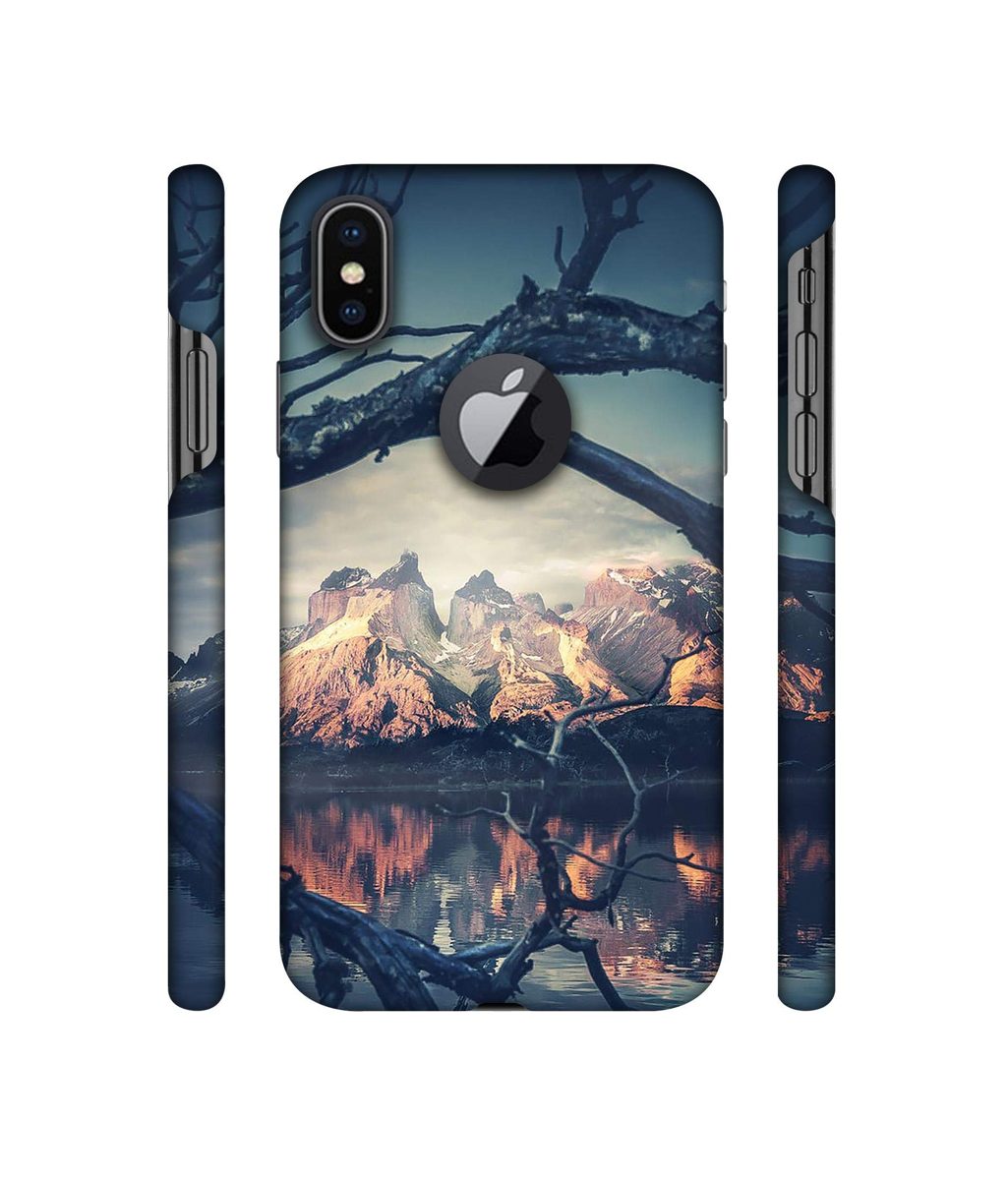 Amazon Brand - Solimo Designer Tree Reflextion 3D Printed Hard Back Case Mobile Cover for Apple iPhone X (Logo Cut)