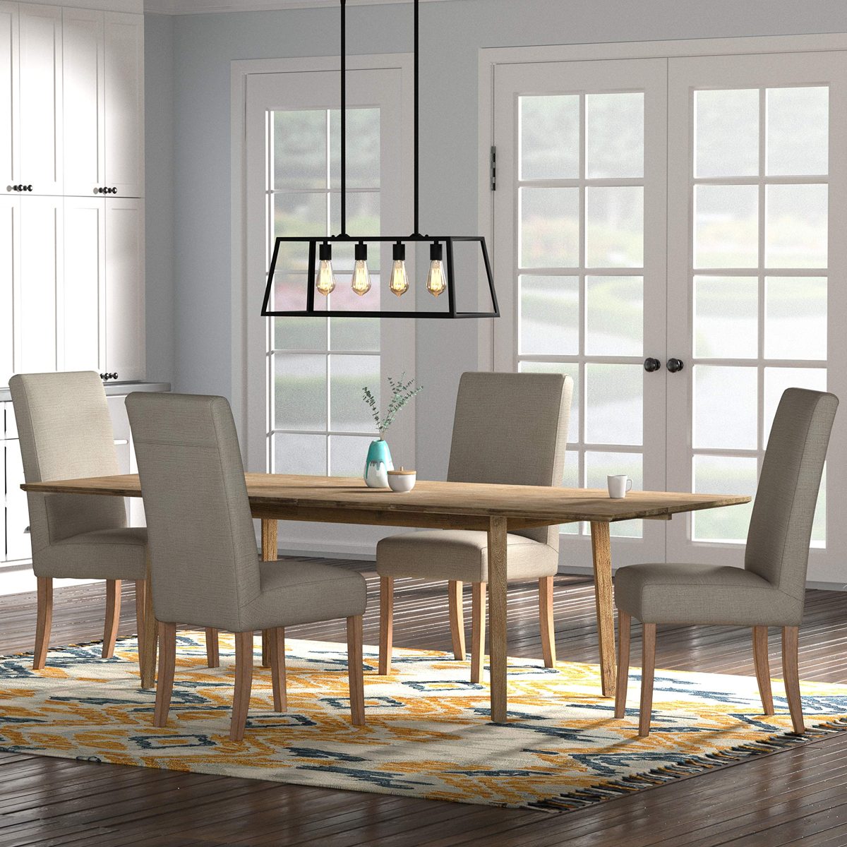 Amazon Brand – Stone & Beam Woodley Modern Dining Room Kitchen Chairs, Set of 2, 40"H, Grey