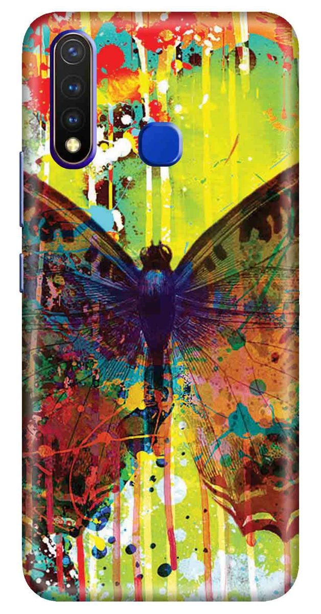 Amazon Brand - Solimo Designer Art Butterfly Design 3D Printed Hard Back Case Mobile Cover for Vivo Y19 / Vivo U20