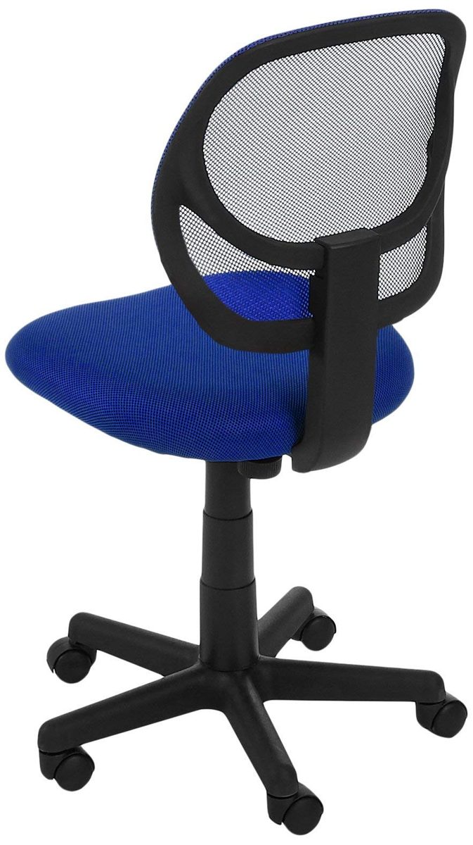 AmazonBasics Low-Back Computer Task Office Desk Chair with Swivel Casters - Blue