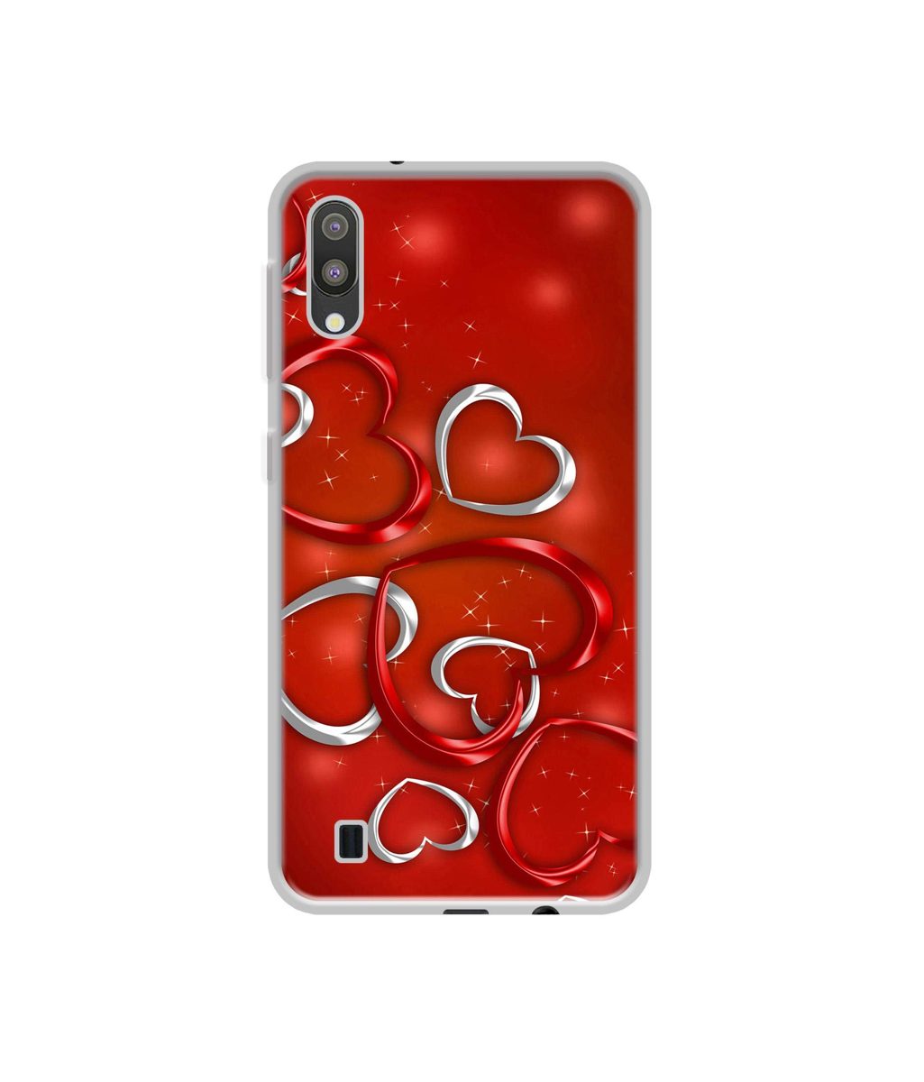 Amazon Brand - Solimo Designer Hearts UV Printed Soft Back Case Mobile Cover for Samsung Galaxy M10