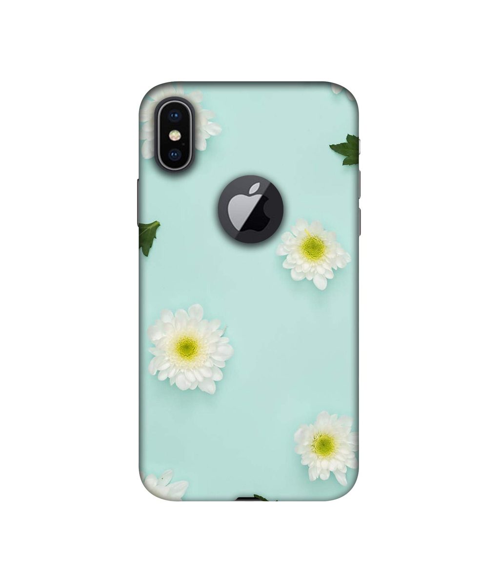 Amazon Brand - Solimo Designer Flower Texture 3D Printed Hard Back Case Mobile Cover for Apple iPhone X (Logo Cut)