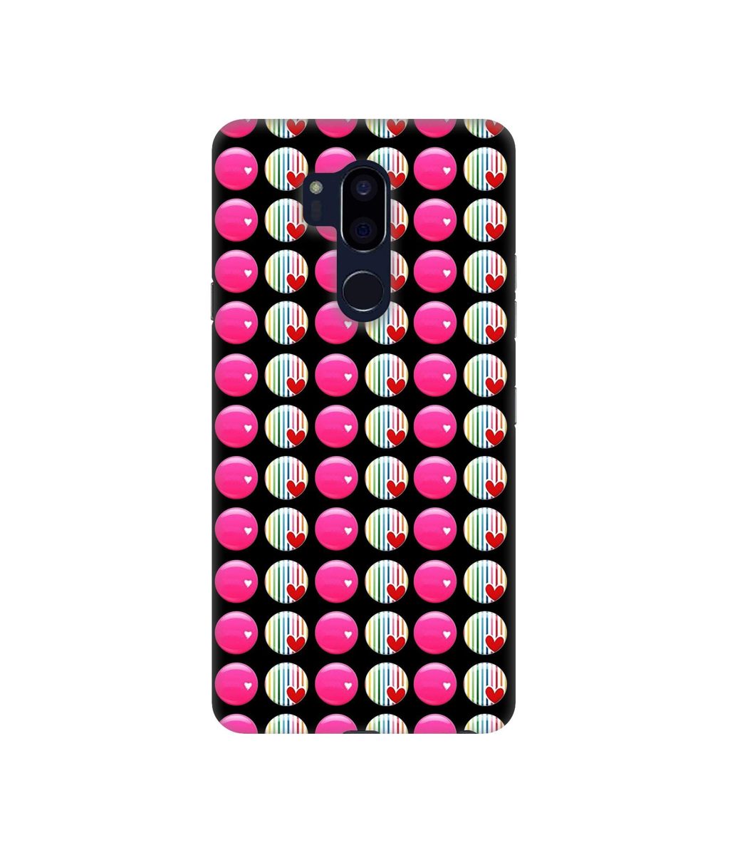 Amazon Brand - Solimo Designer Small Two Color Circle 3D Printed Hard Back Case Mobile Cover for LG G7 ThinQ