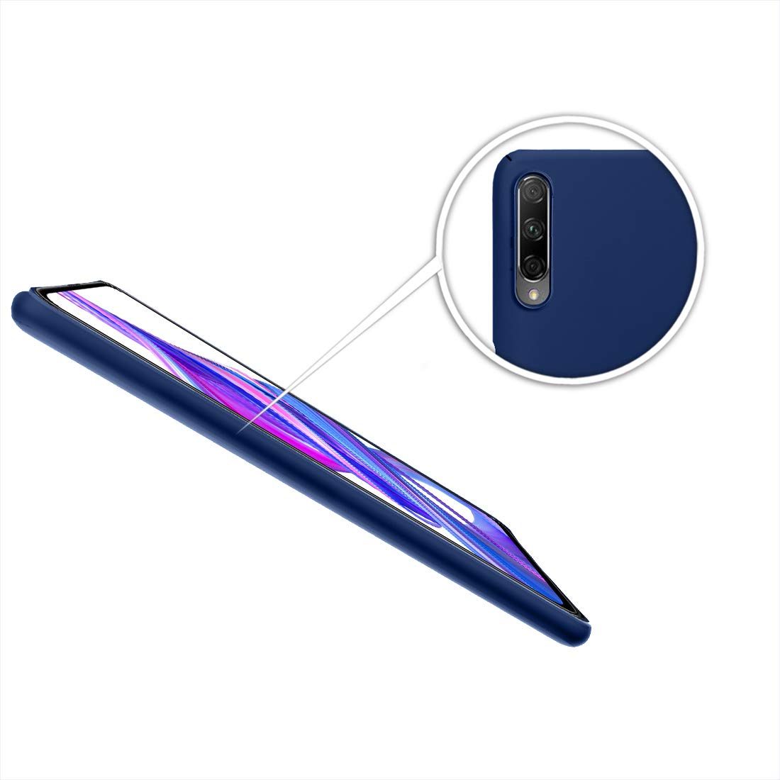 Amazon Brand - Solimo Honor 9X / Honor 9X Pro Mobile Cover (Hard Back & Slim),Blue