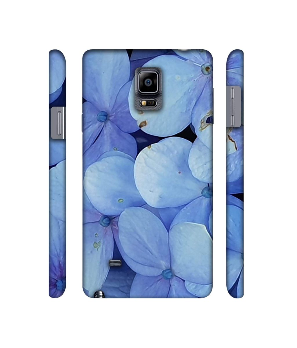 Amazon Brand - Solimo Designer Light Blue Flower Photography 3D Printed Hard Back Case Mobile Cover for Samsung Galaxy Note 4