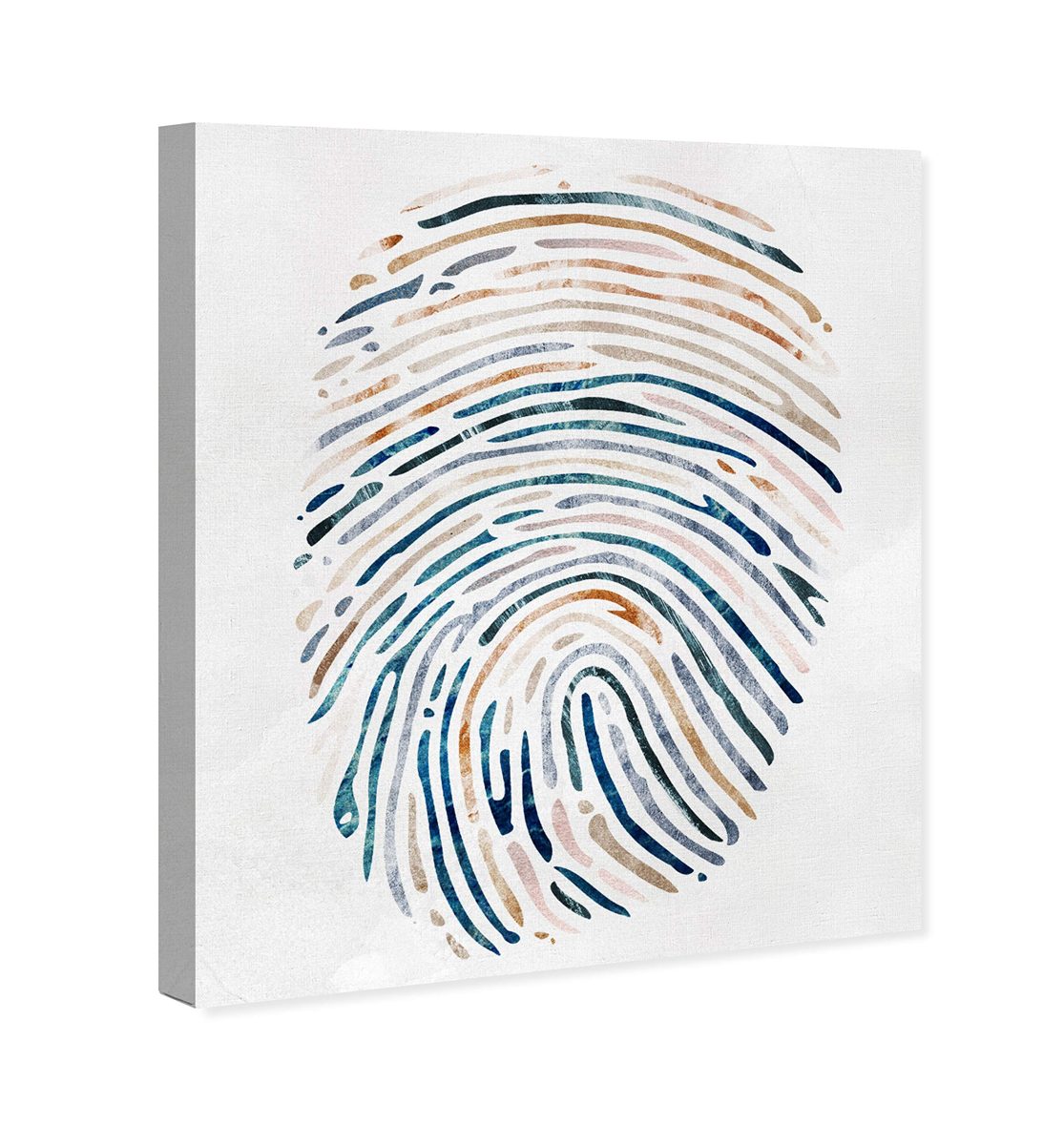 Amazon Brand – Rivet Multi-Color Canvas Fingerprint Wall Art, 20" x 24"