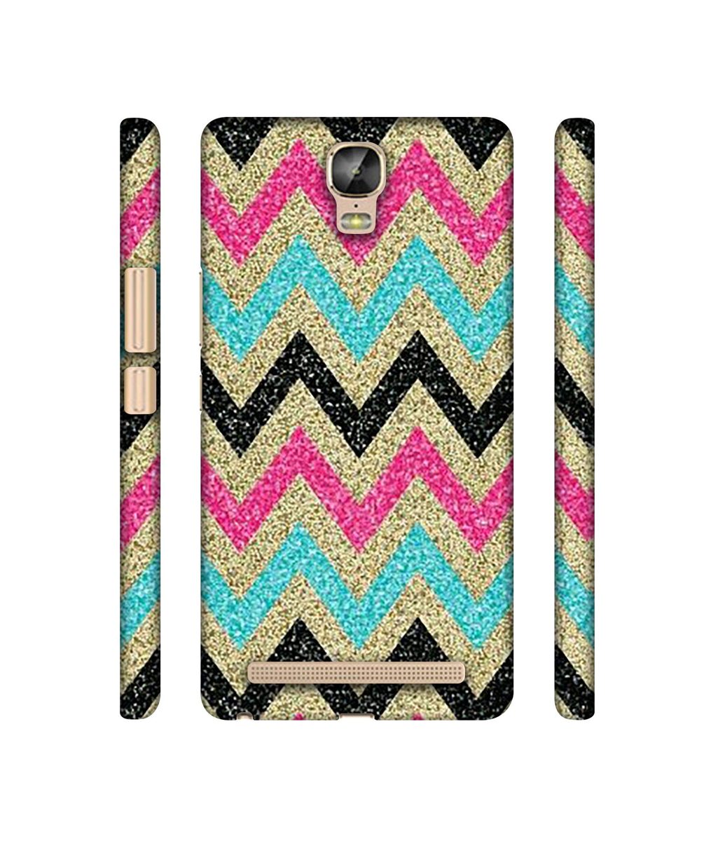 Amazon Brand - Solimo Designer Sparkle Zik Zak Texture 3D Printed Hard Back Case Mobile Cover for Gionee Marathon M5 Plus