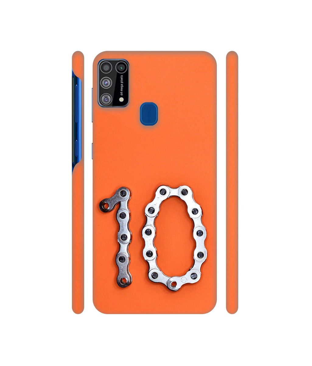 Amazon Brand - Solimo Designer Number Ten 3D Printed Hard Back Case Mobile Cover for Samsung Galaxy M31