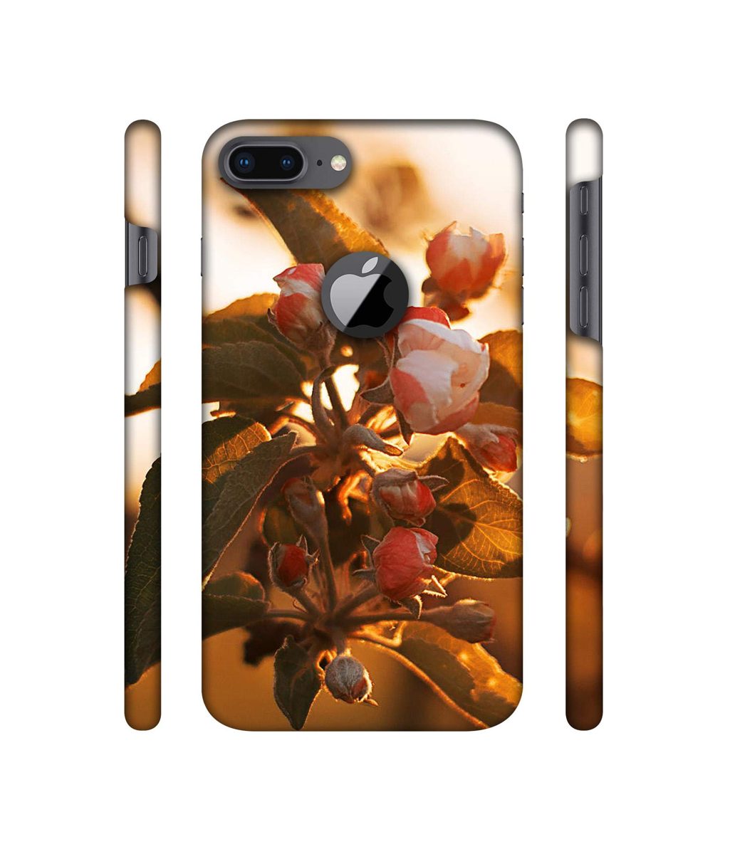 Amazon Brand - Solimo Designer Flowers 3D Printed Hard Back Case Mobile Cover for Apple iPhone 8 Plus (with Logo Cut)