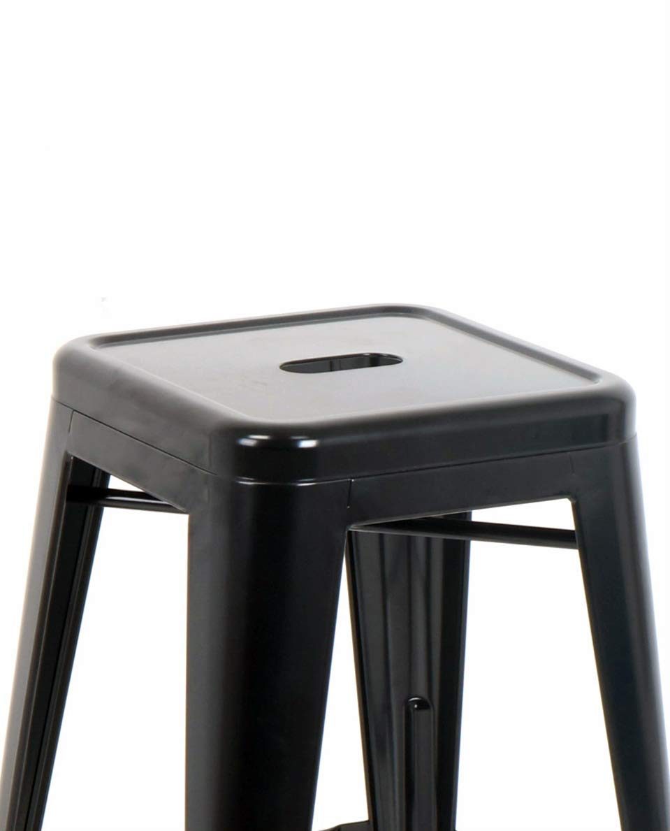 Ravenna Home Decorah Stackable Metal Kitchen Counter Bar Stools, 24"H, Set of 4