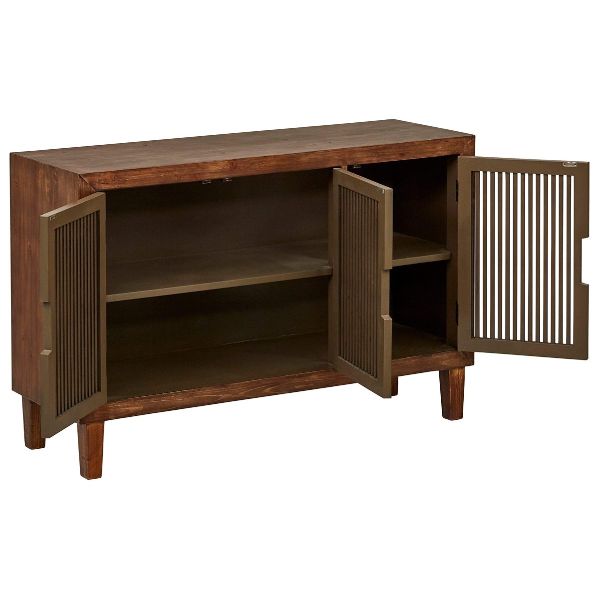 Stone & Beam Fremont 3-Door Cabinet, 47.4"W, Ash (Renewed)