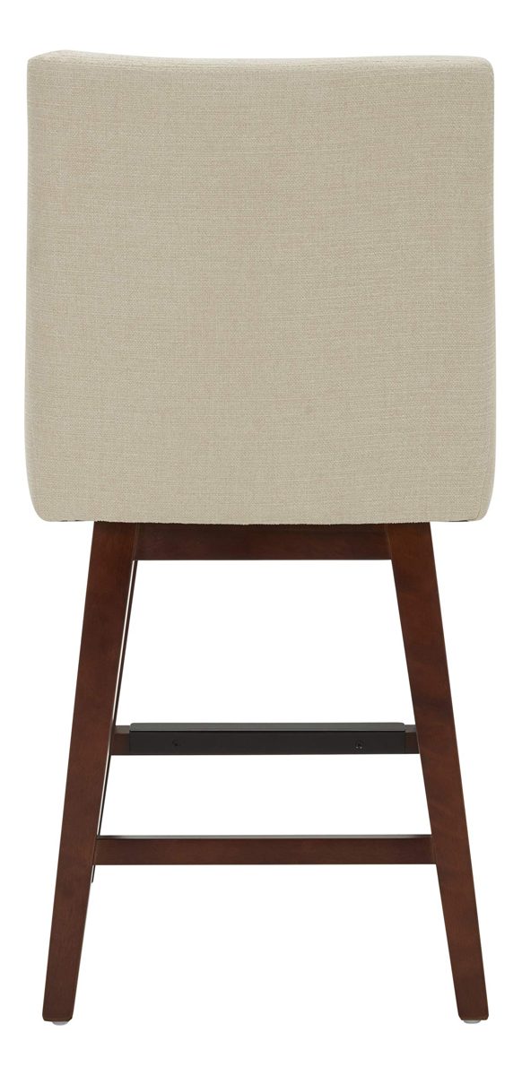 Amazon Brand – Stone & Beam Alaina Contemporary High-Back Swivel Seat Counter Stool, 39"H, Beige