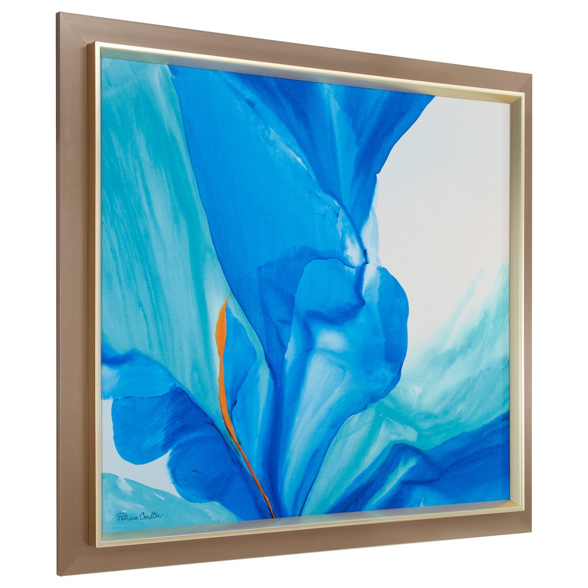 Amazon Brand – Rivet Modern Abstract Flower Print, Grey Frame, 42" x 46"