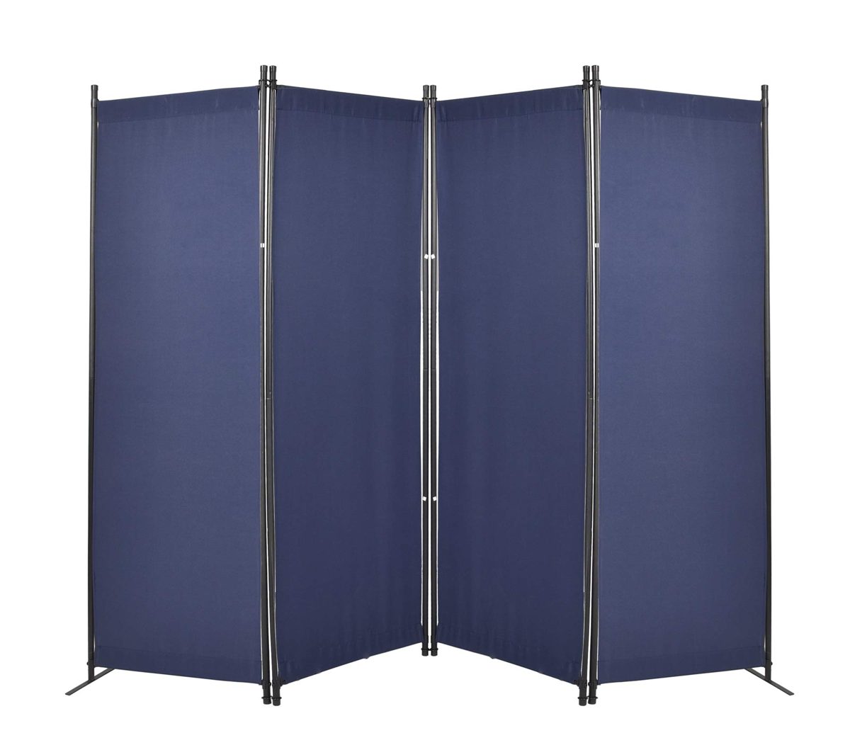 UMI. Essentials Paravent 4 Teilig Raumteiler 170 x 220 cm Trennwand (Blau)
