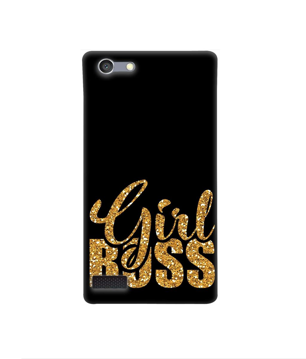 Amazon Brand - Solimo Designer Sparkle Girl Boss 3D Printed Hard Back Case Mobile Cover for Oppo Neo 7