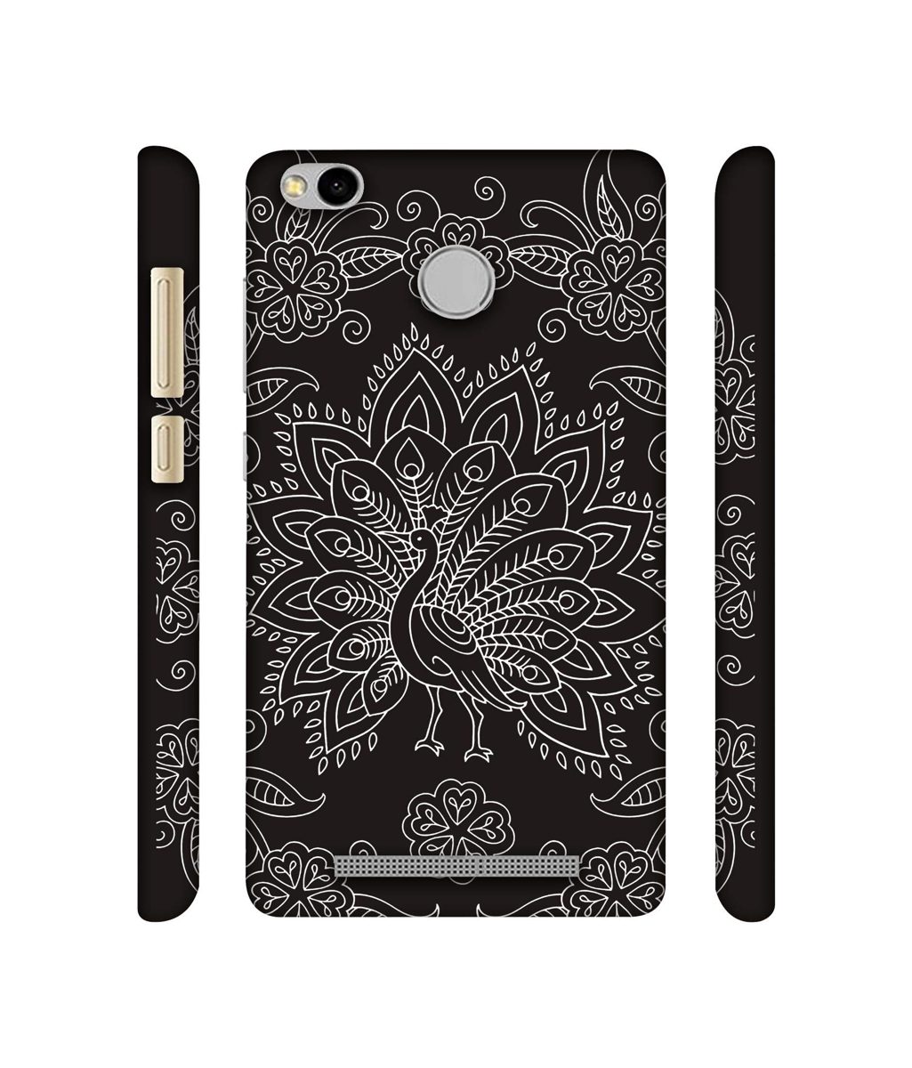 Amazon Brand - Solimo Designer White Peacock Rangoli 3D Printed Hard Back Case Mobile Cover for Xiaomi Redmi 3S Prime