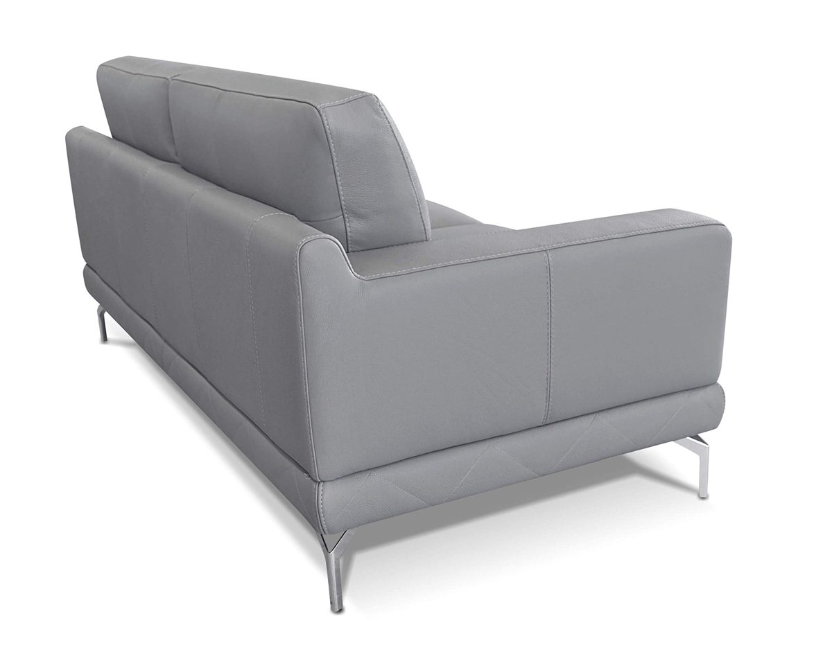 Amazon Brand - Alkove Marlow Hand-Crafted Leather Sofa, 2 Seater Maxi, 92 x 190 x 88cm, Light Grey