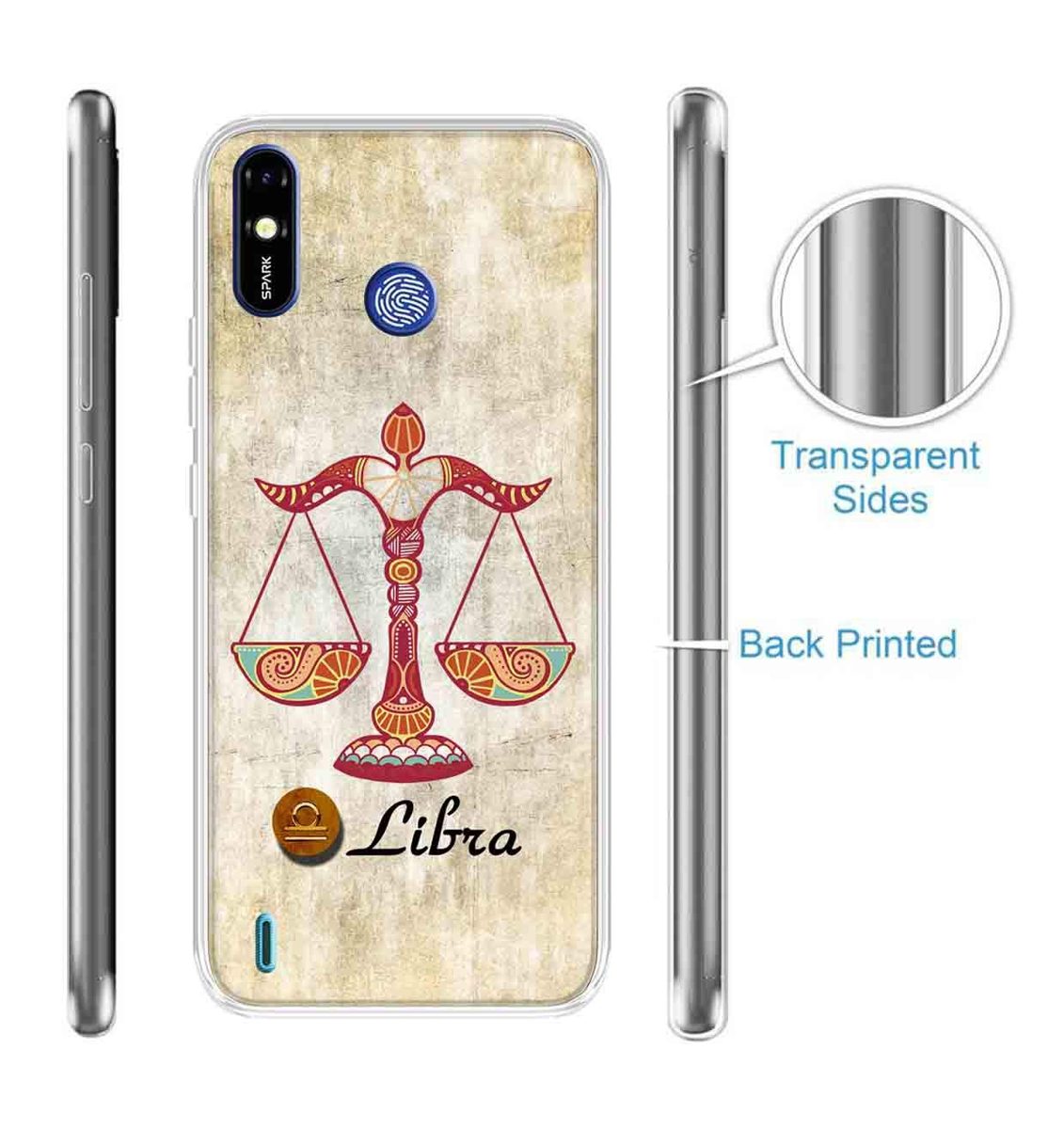 Amazon Brand - Solimo Designer Multicolor Libra Design Printed Soft Back Case Mobile Cover for Tecno Spark Go Plus