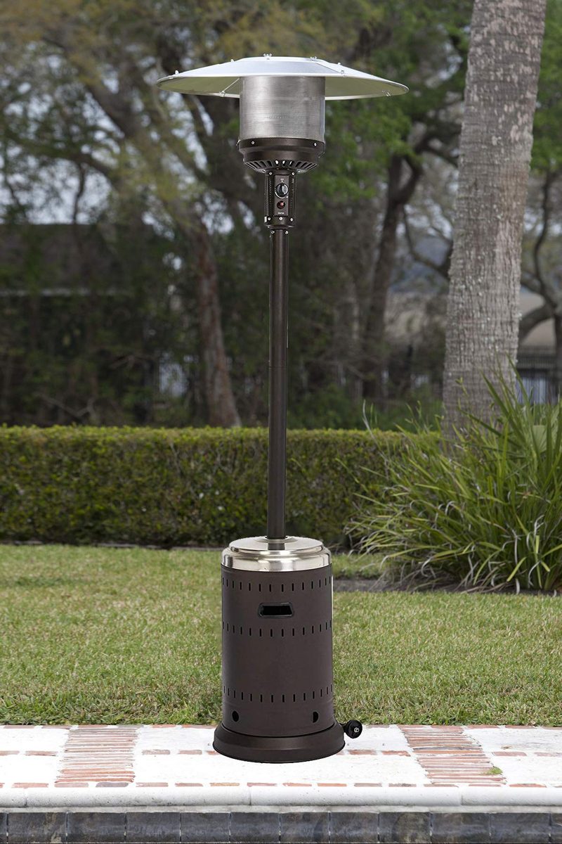 AmazonBasics Commercial Patio Heater, Stainless Steel and Sable Brown