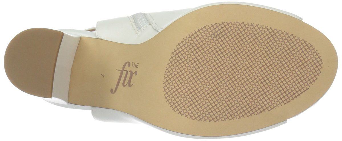 Amazon Brand - The Fix Women's Giana Open Toe Bootie with Pearl Buckle