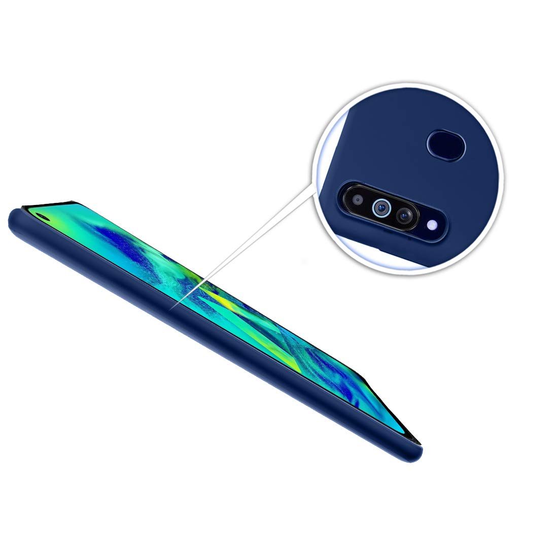Amazon Brand - Solimo Samsung Galaxy M40 Mobile Cover (Hard Back & Slim),Blue
