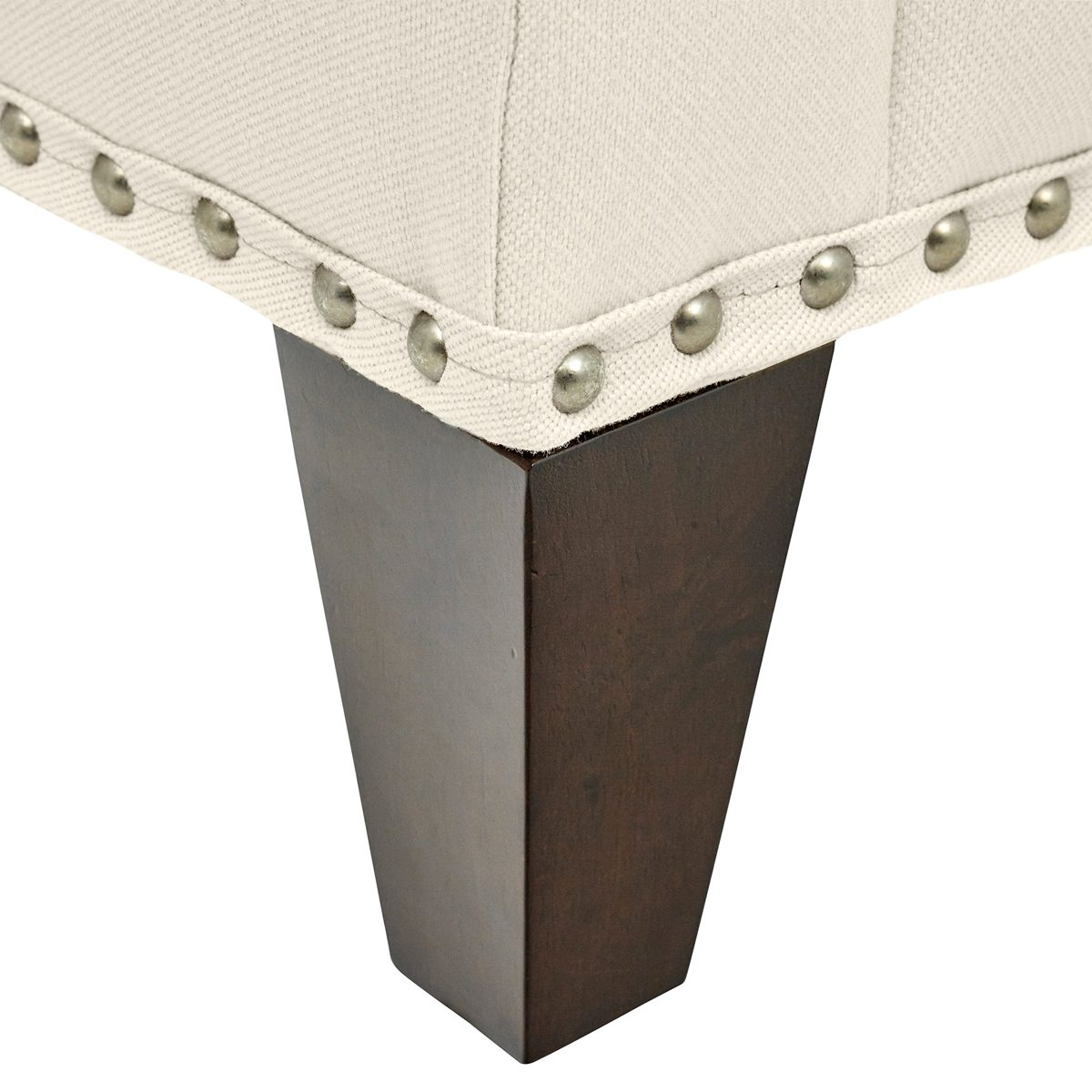Amazon Brand – Stone & Beam Marin Studded Loveseat, 60"W, Beige