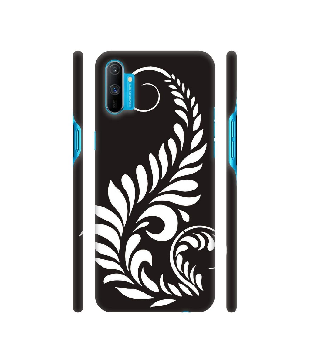 Amazon Brand - Solimo Designer Simple White Rangoli 3D Printed Hard Back Case Mobile Cover for Realme C3