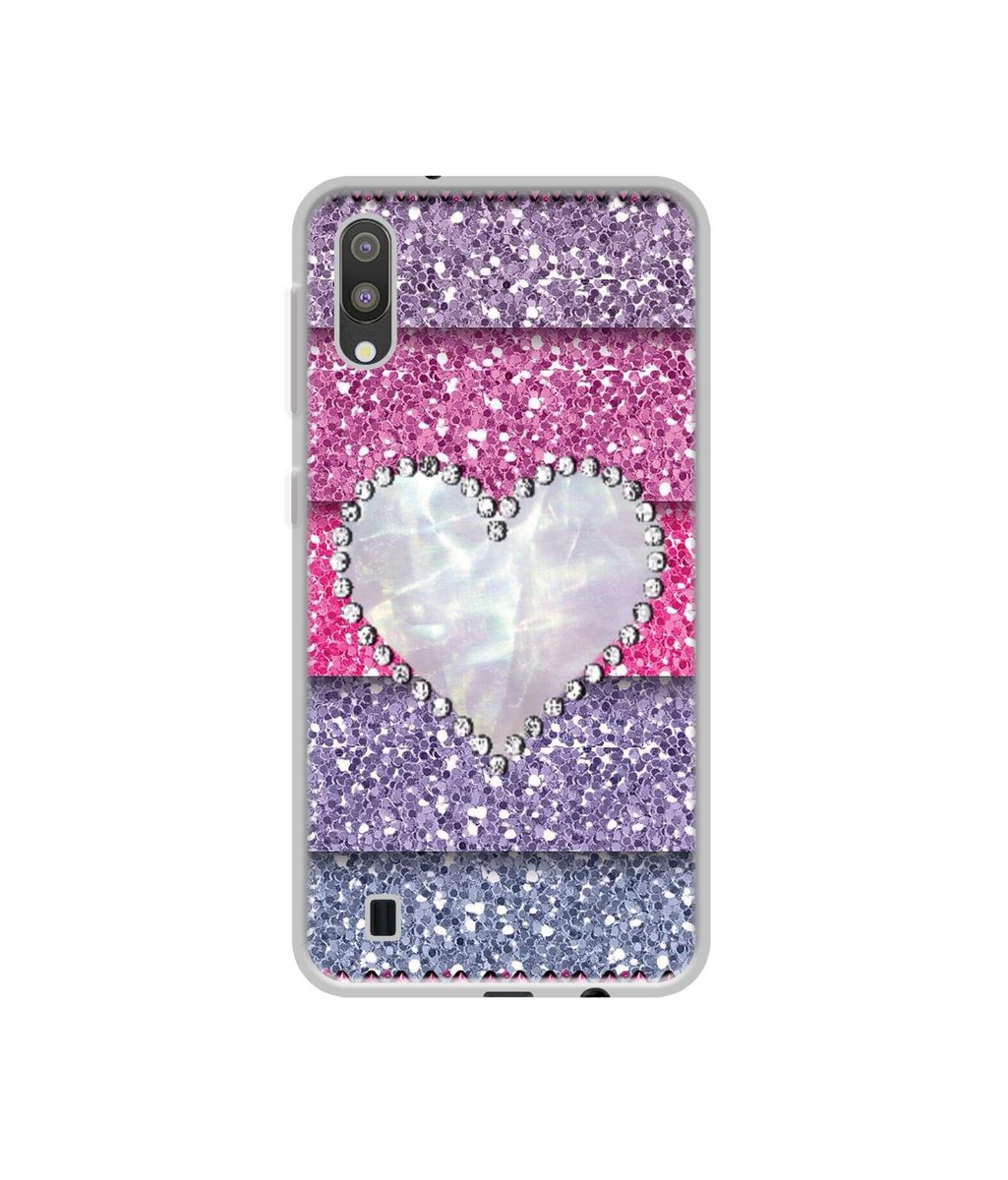 Amazon Brand - Solimo Designer Stone Heart UV Printed Soft Back Case Mobile Cover for Samsung Galaxy M10